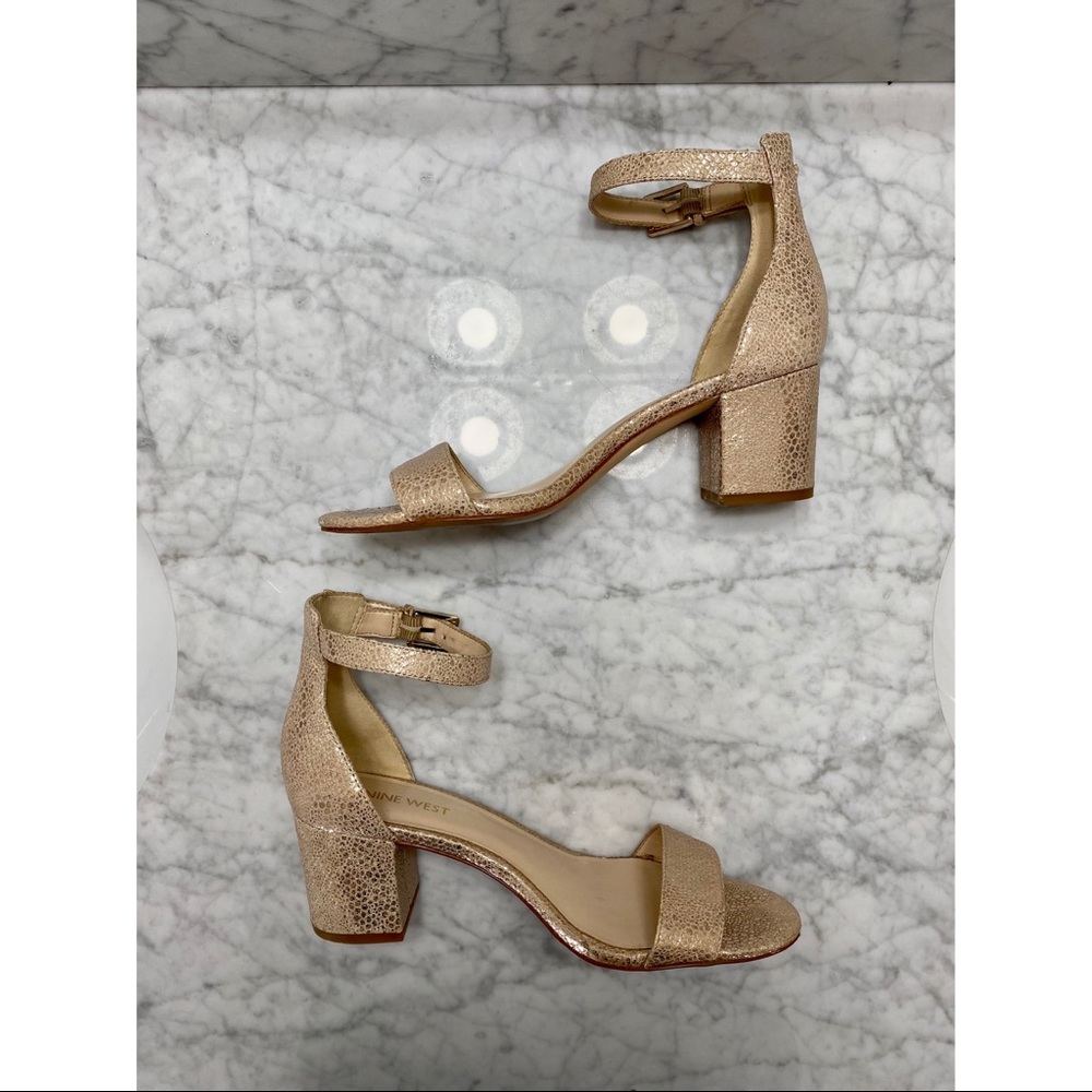 Nine West Women's Fields Metallic Dress Sandal